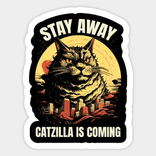 Catzilla Sticker